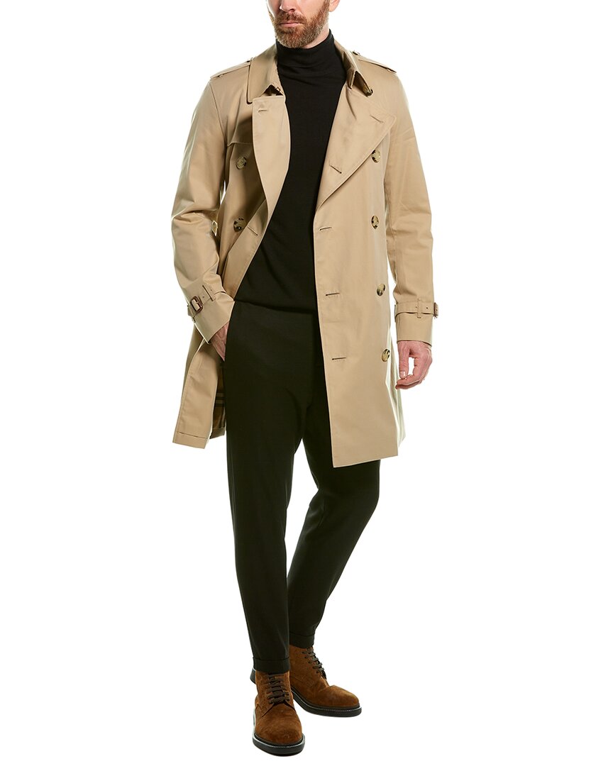 Burberry Mid-length Chelsea Trench Coat In Brown