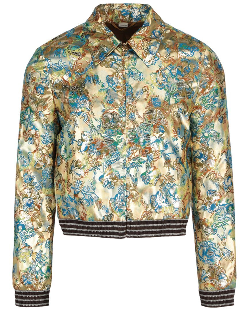 Gucci Love Parade Metallic Silk-blend Jacket