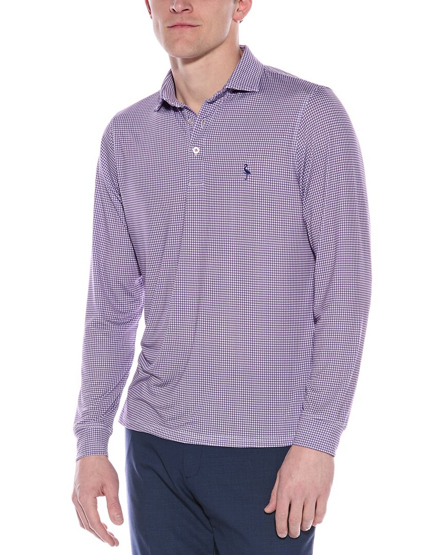 Shop Tailorbyrd Houndstooth Printed Performance Polo Shirt