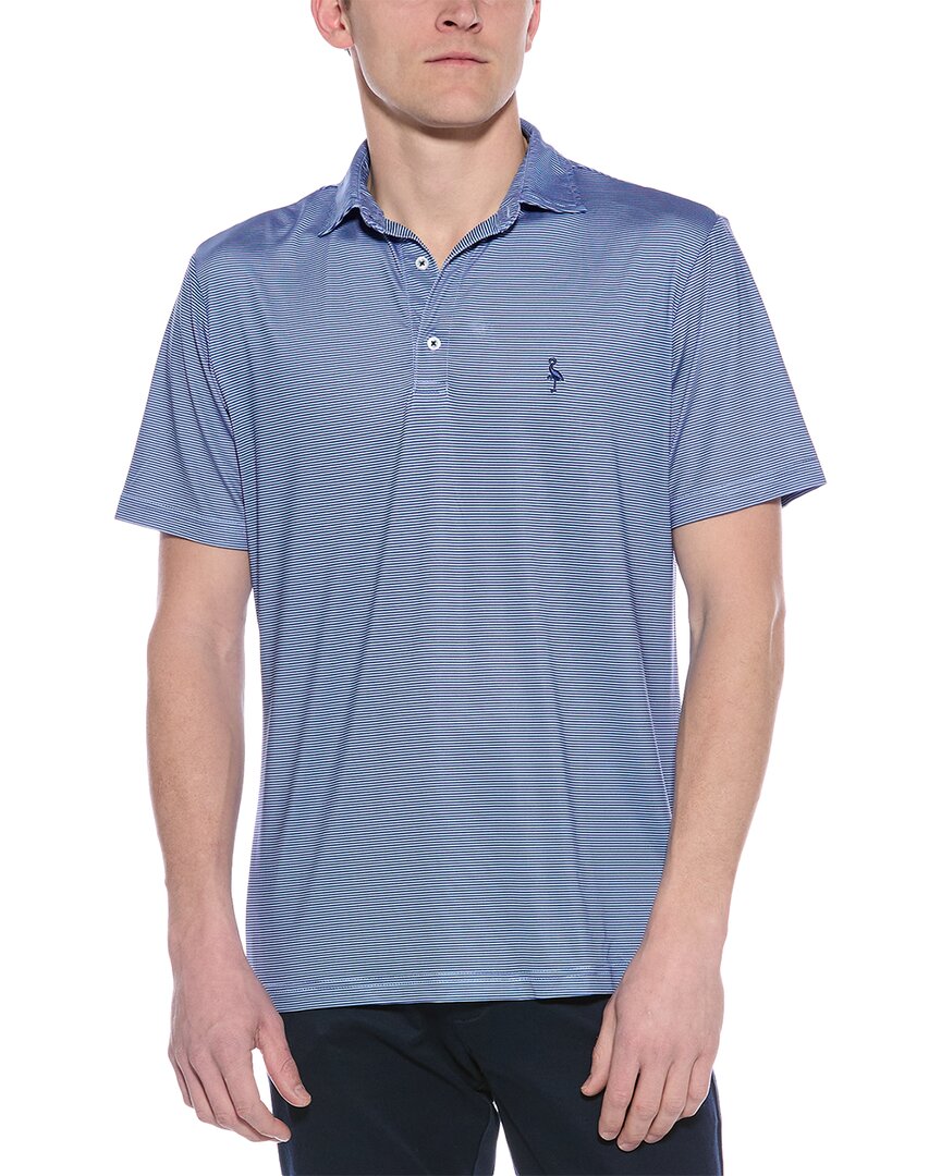 Tailorbyrd Micro Stripe Printed Performance Shirt In Blue