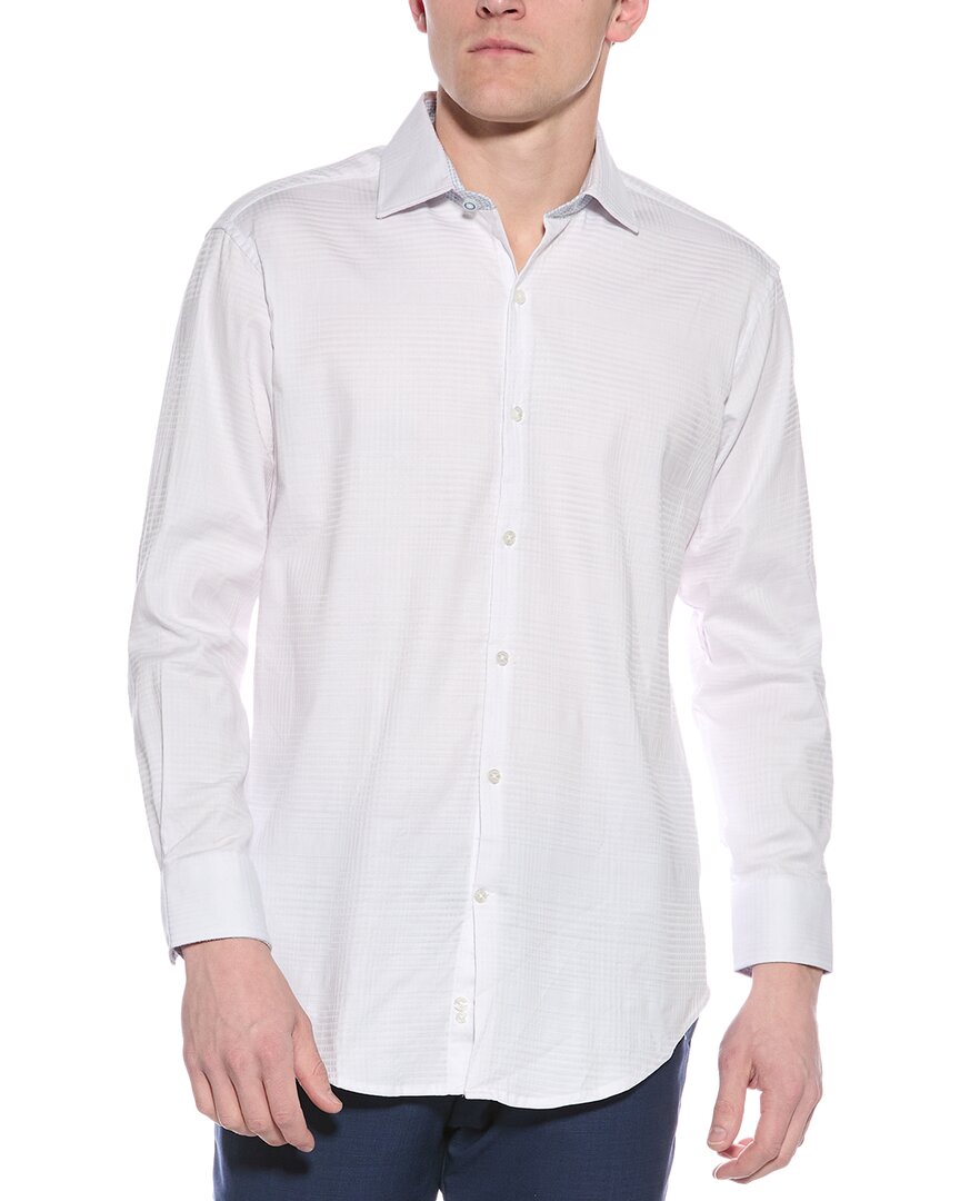 TAILORBYRD TAILORBYRD TEXTURED CHECK DRESS SHIRT