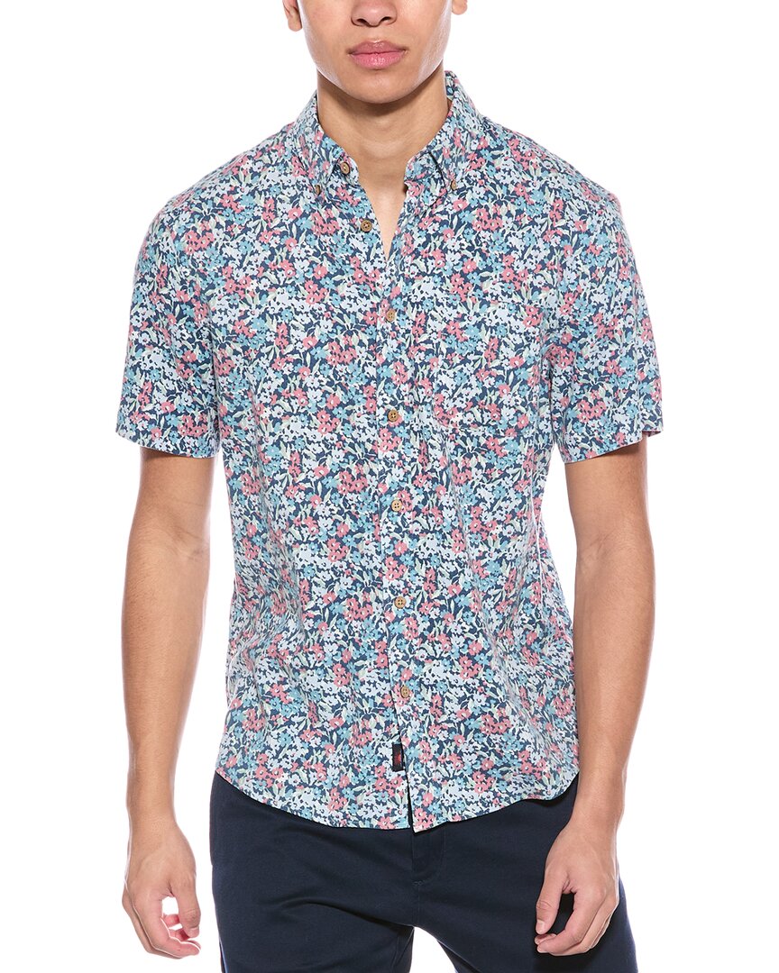 Faherty Breeze Short Sleeve Printed Button Front Shirt