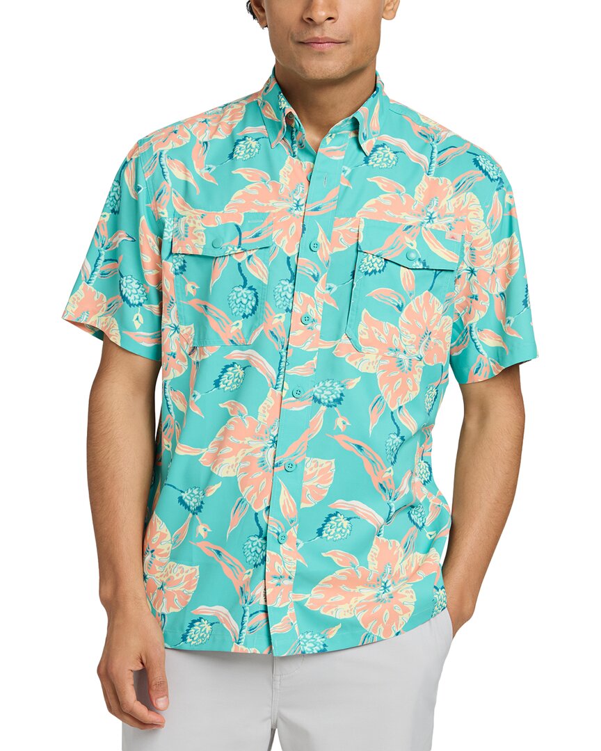Faherty Shorelite Air Short Sleeve Performance Button-up Shirt