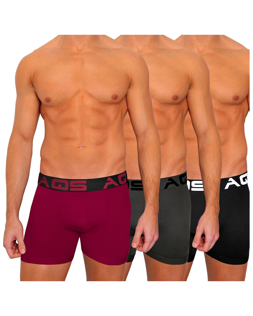 Aqs Pack Of 3 Boxer Briefs