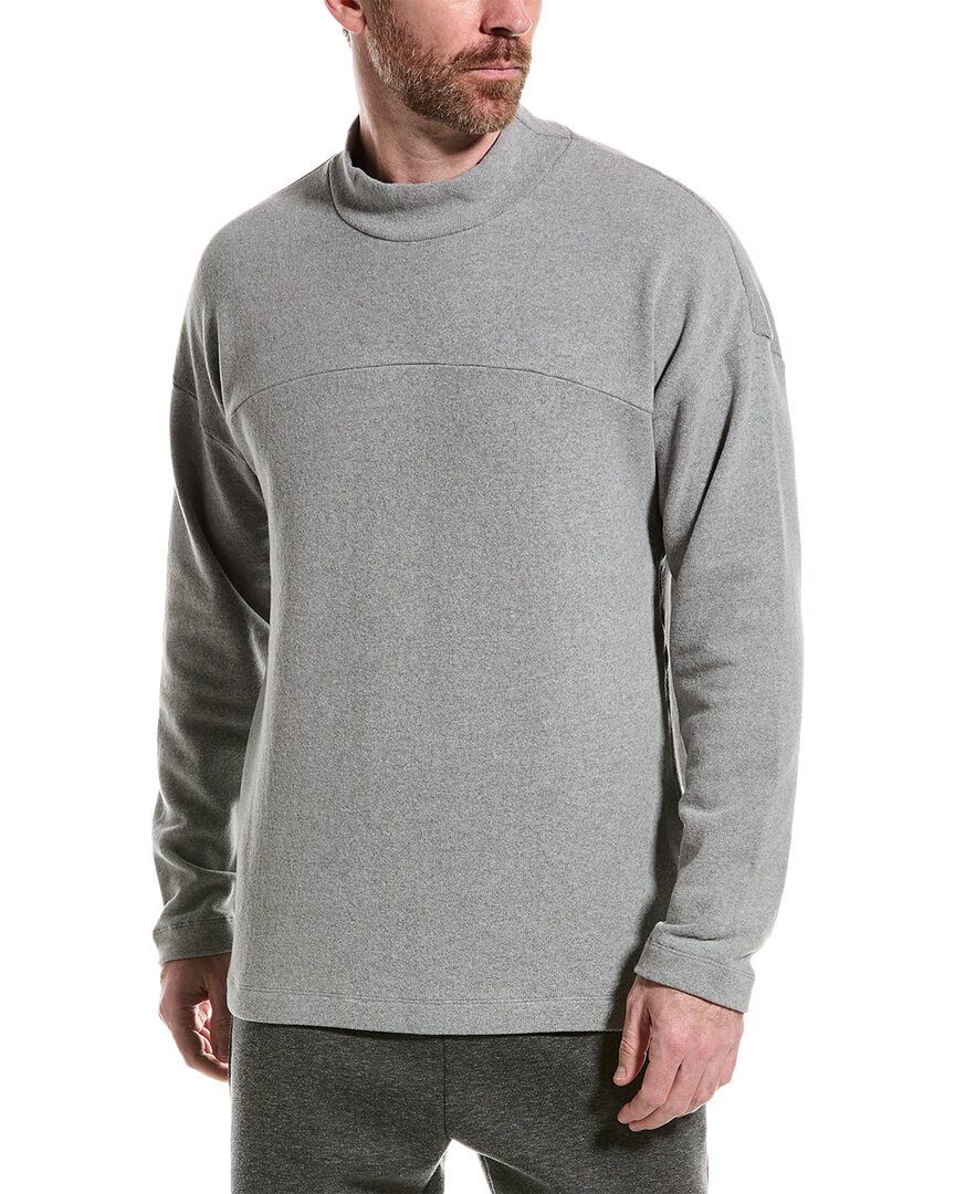 Shop Hanro Mock Neck Pullover In Grey