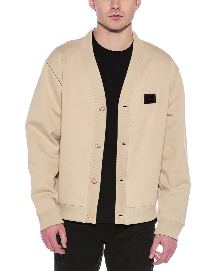 Shop Hugo Boss Hugo  V-neck Cardigan In Beige