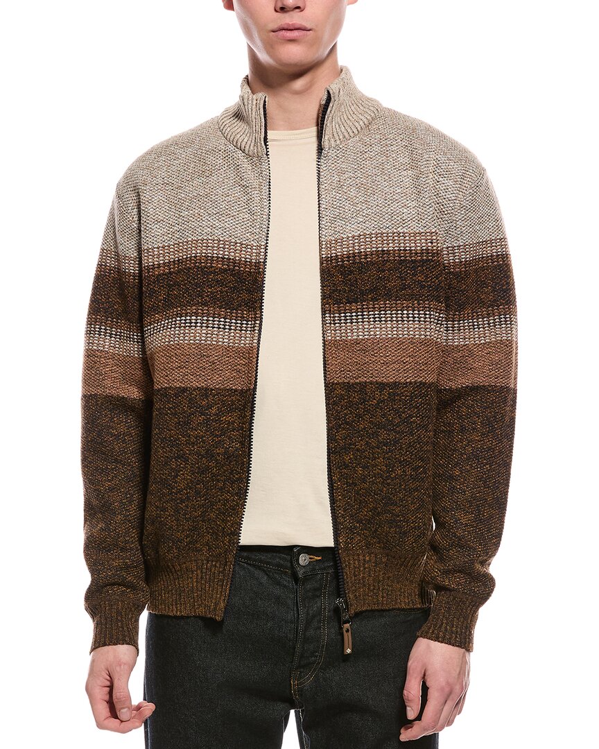 Point Zero Semi Fit Zip Mock Neck Sweater In Blue