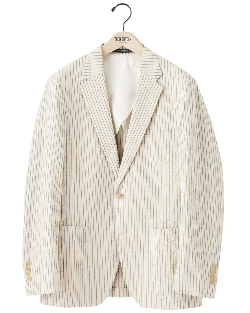 Shop Todd Snyder Linen-blend Suit Jacket