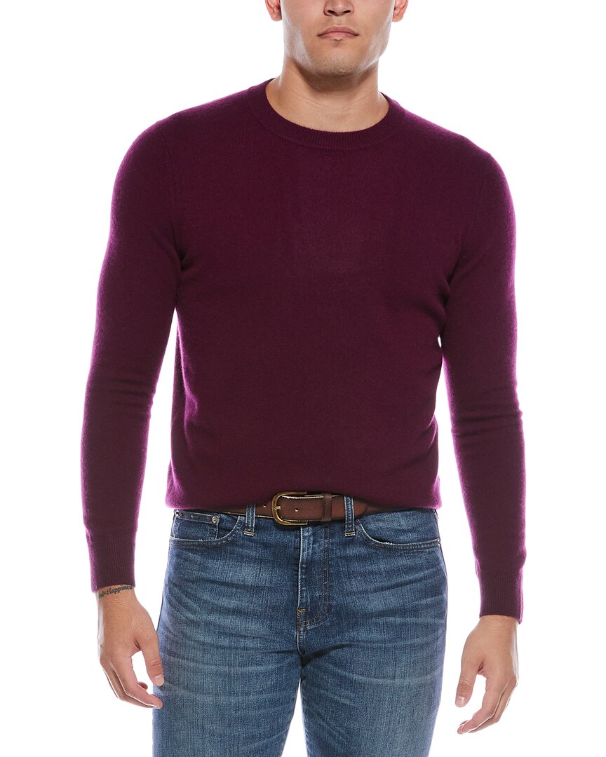 Quinn Solid Cashmere Crewneck Sweater In Burgundy