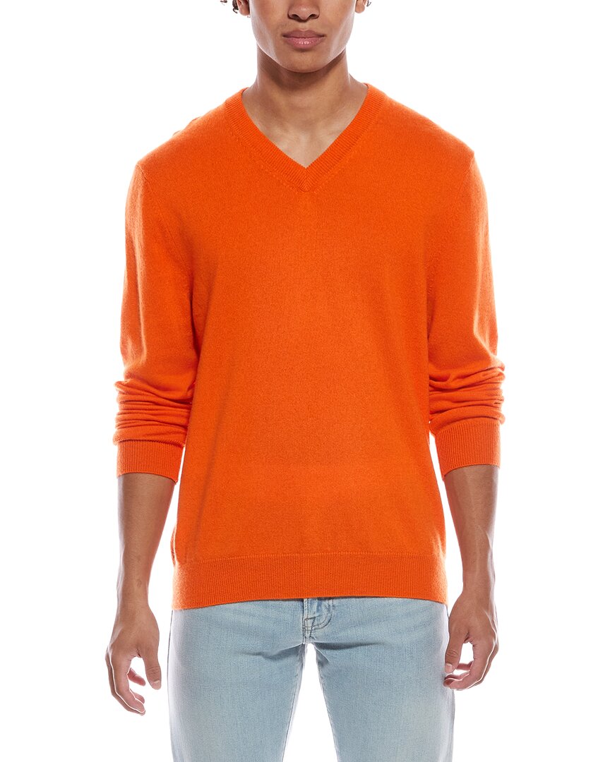 Quinn Solid Cashmere Crewneck Sweater In Orange