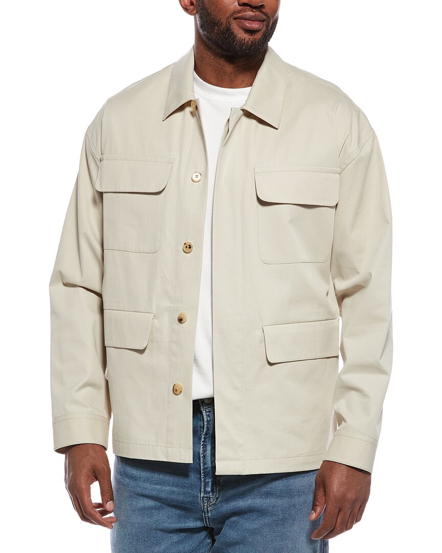 Frame Denim Light Multi-pocket Jacket In Transparent