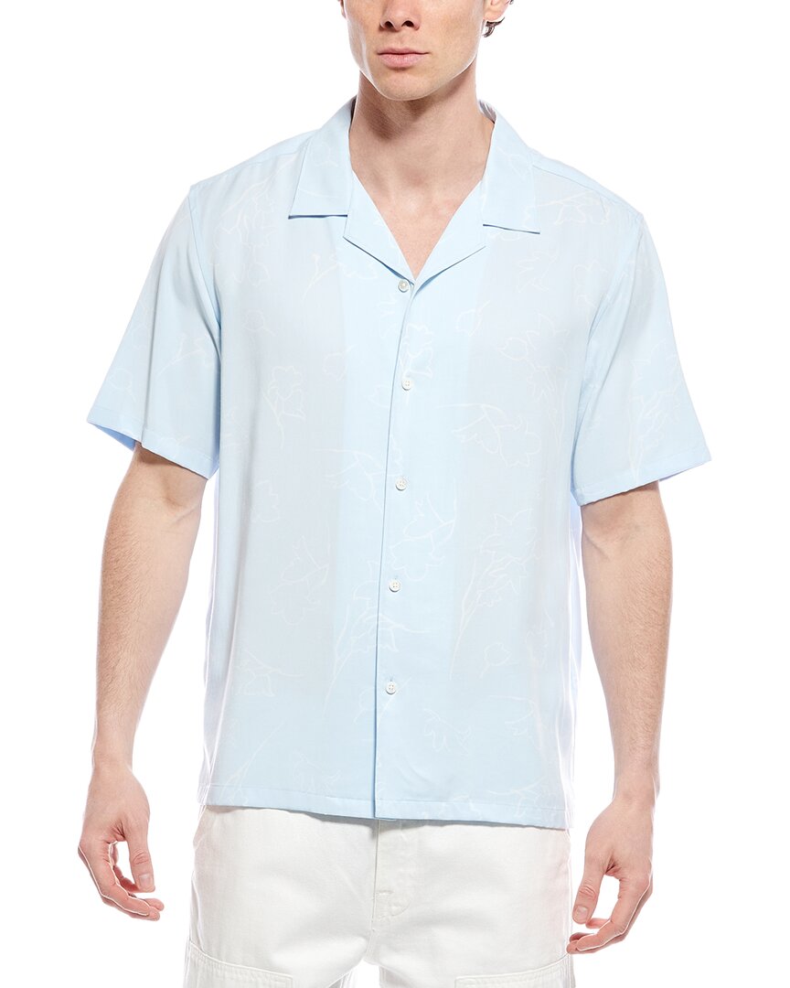 Theory Irving Sketch Shirt In Blue