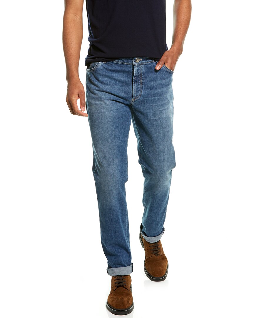 Brunello Cucinelli Rolled Cuff Denim Jeans