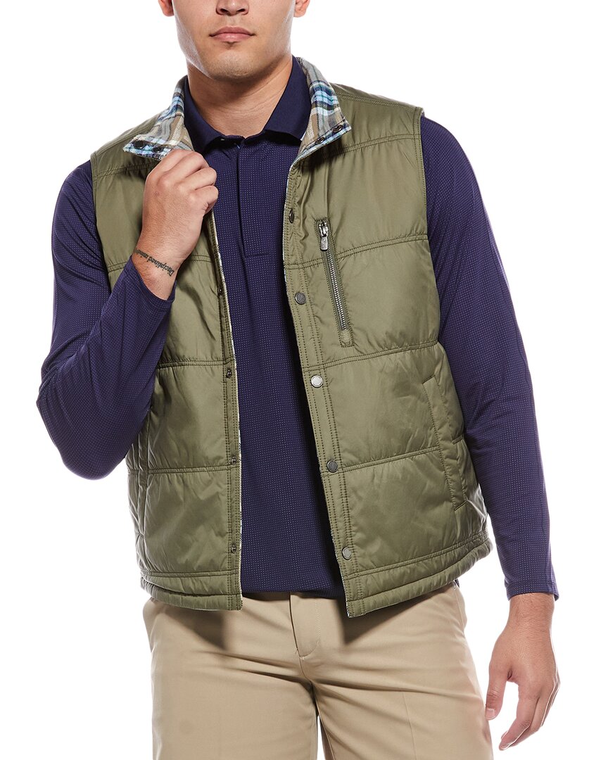 Tommy Bahama Oak Harbor Reversible Vest In Green