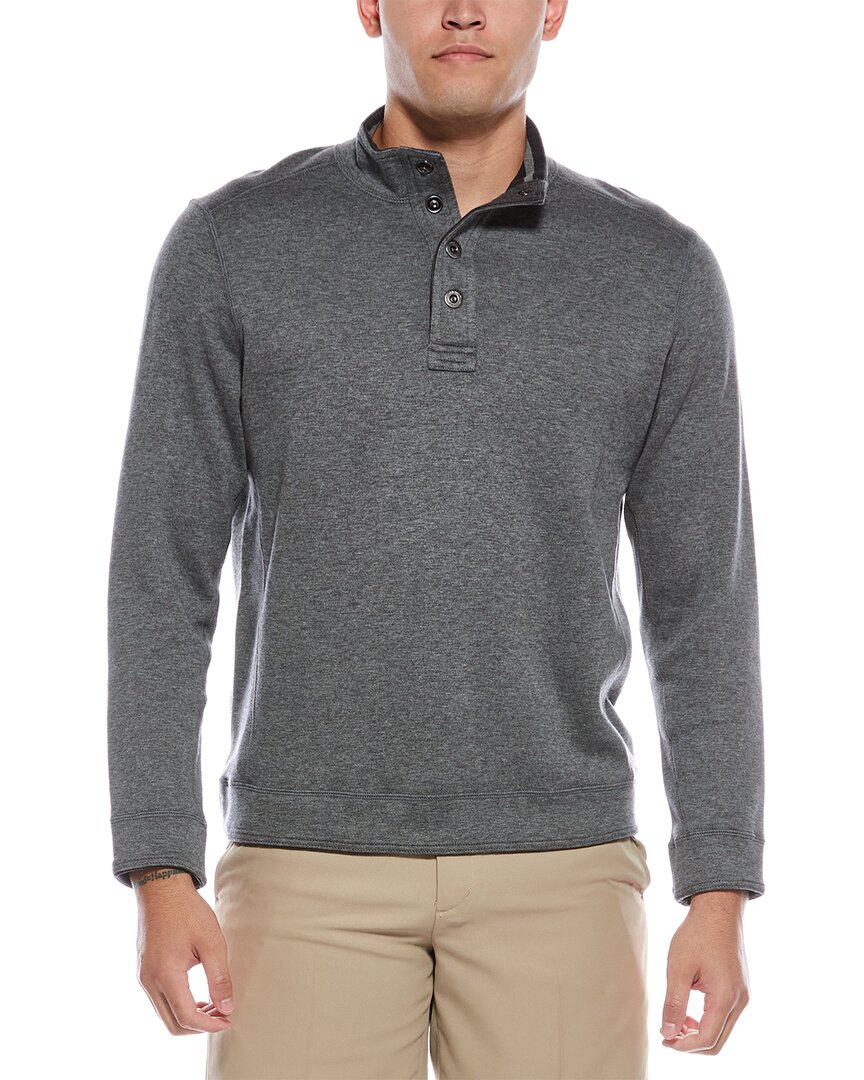 Tommy Bahama New Flip Coast Snap Mock Neck Pullover In Gray