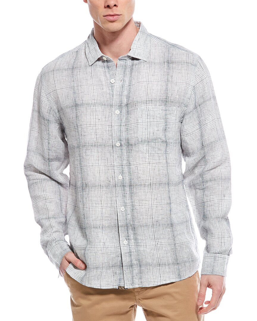 Billy Reid Tuscumbia Linen Shirt In Blue