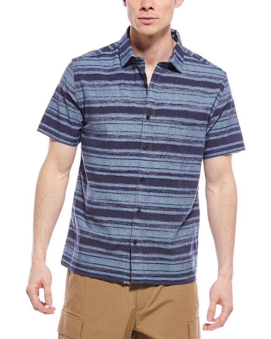 Billy Reid Treme Block Shirt In Blue