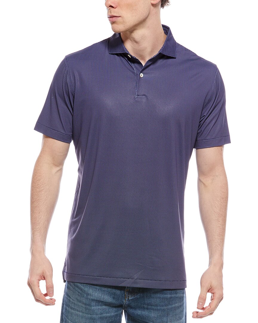 Peter Millar Grovewood Performance Jersey Polo Shirt In Blue