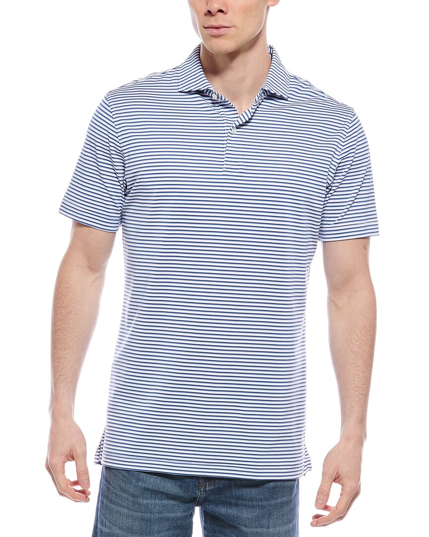 Peter Millar Ambrose Performance Jersey Polo Shirt In Blue