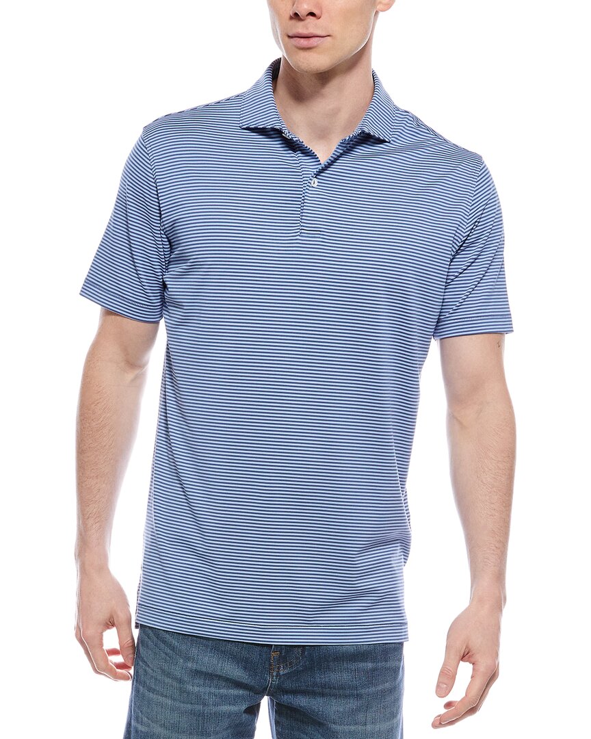 Peter Millar Tempo Performance Mesh Polo Shirt In White
