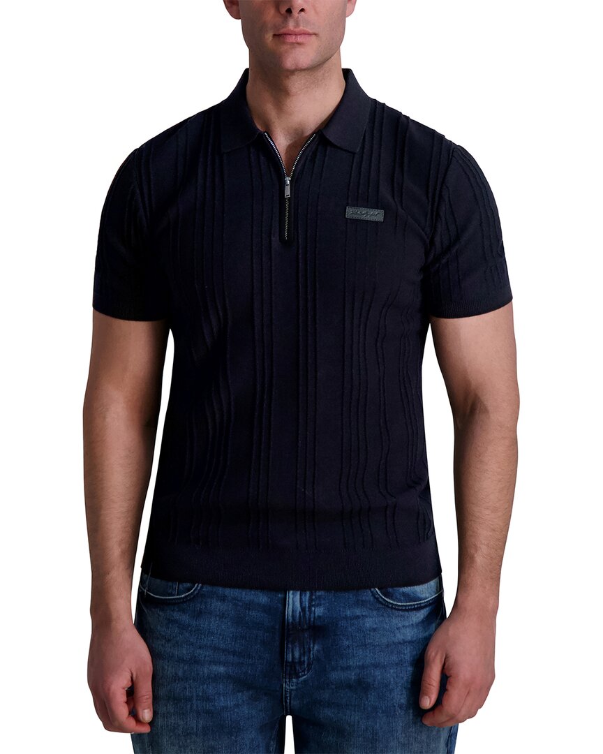 Karl Lagerfeld Paris Rib Zip Polo