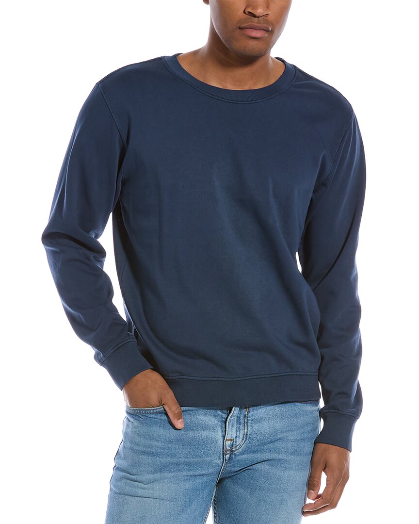 Onia Garment Dye Terry Sweatshirt In Blue