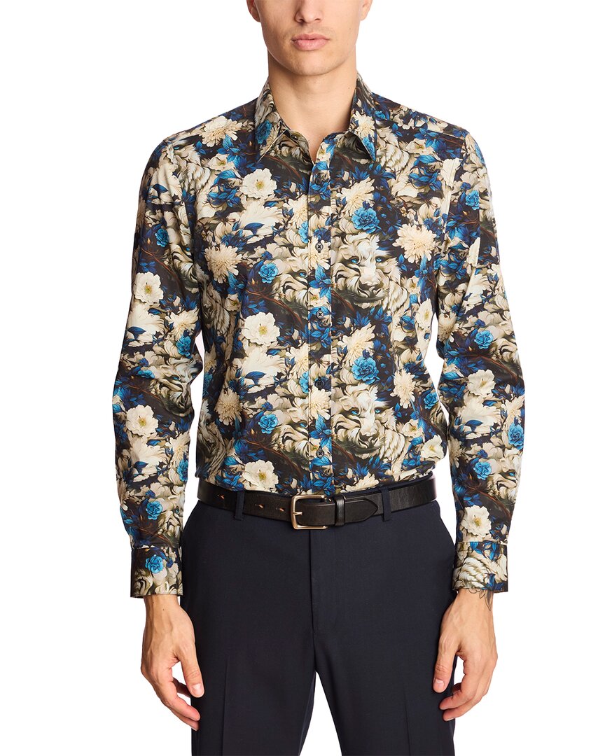 Paisley & Gray Parker Pointed Collar Shirt In Multi