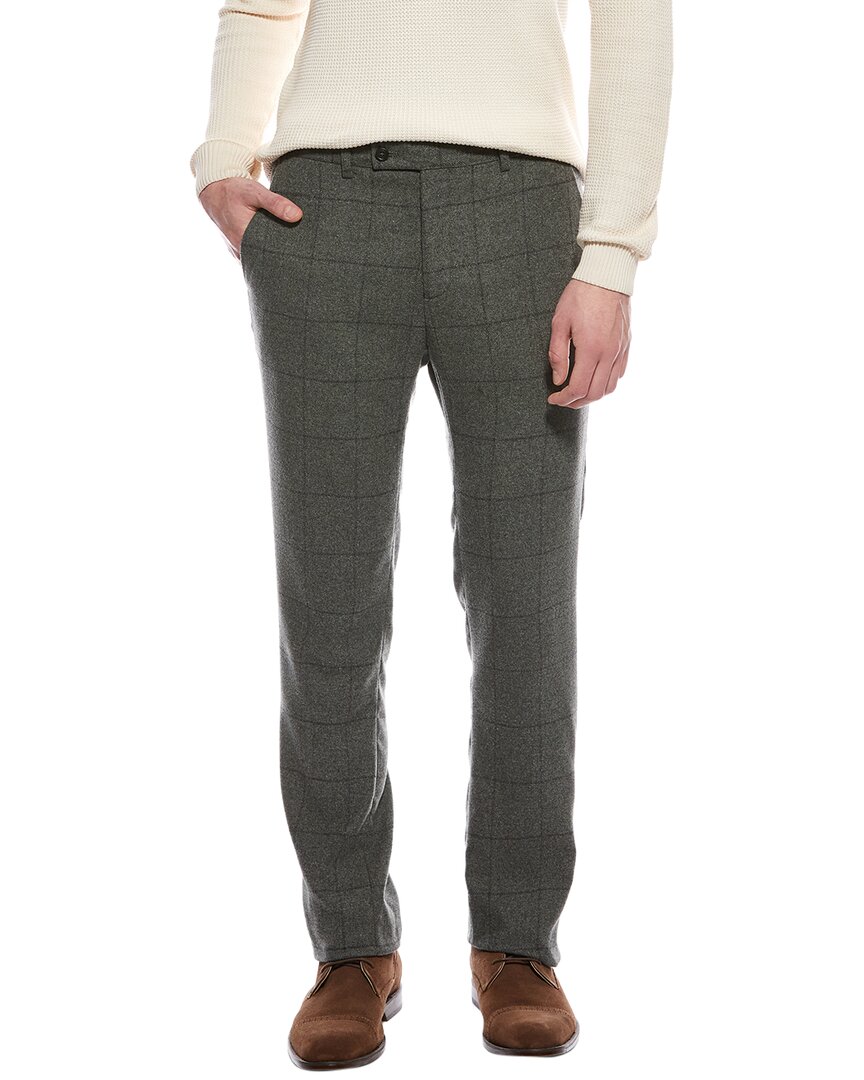 Paisley & Gray Downing Wool-blend Pant In Green