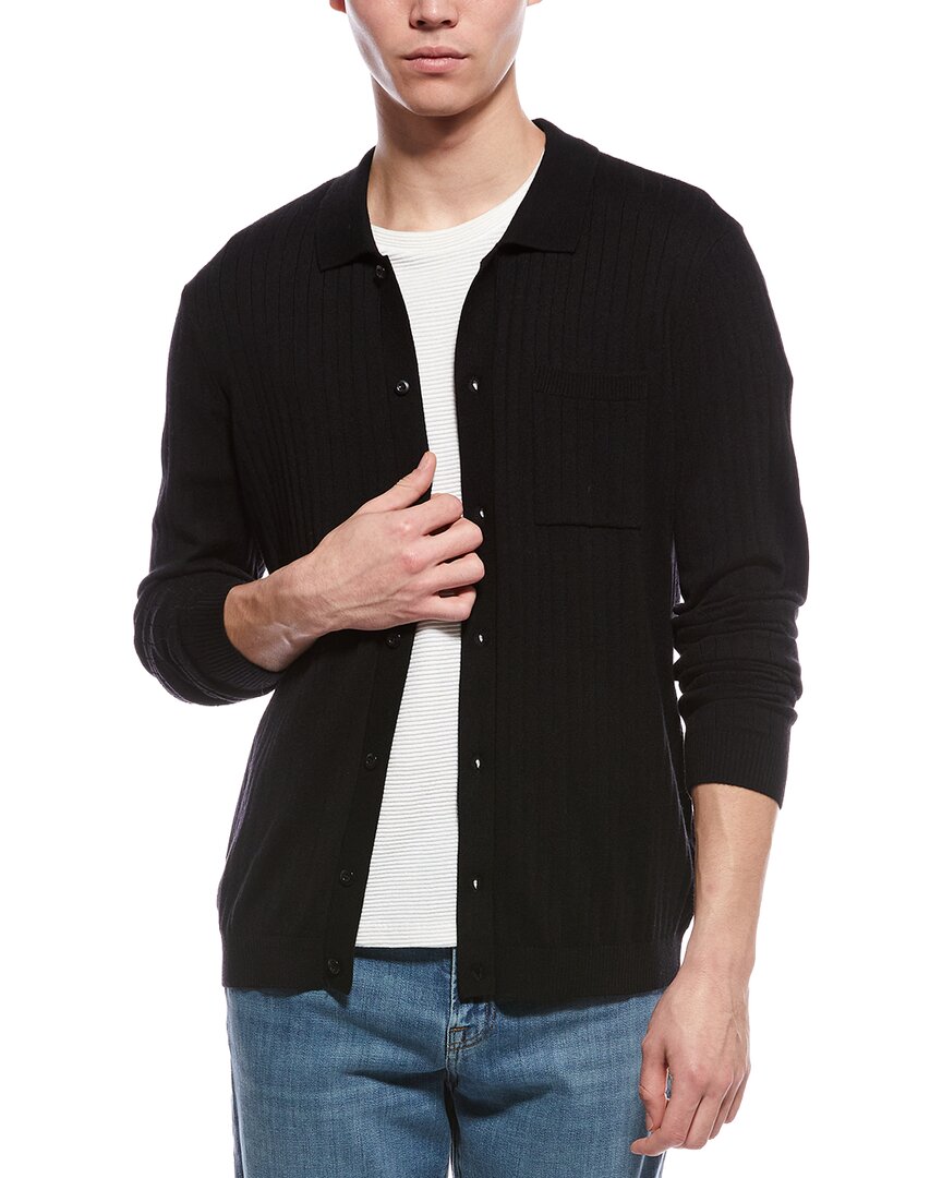 Paisley & Gray Wool-blend Button Polo In Blue