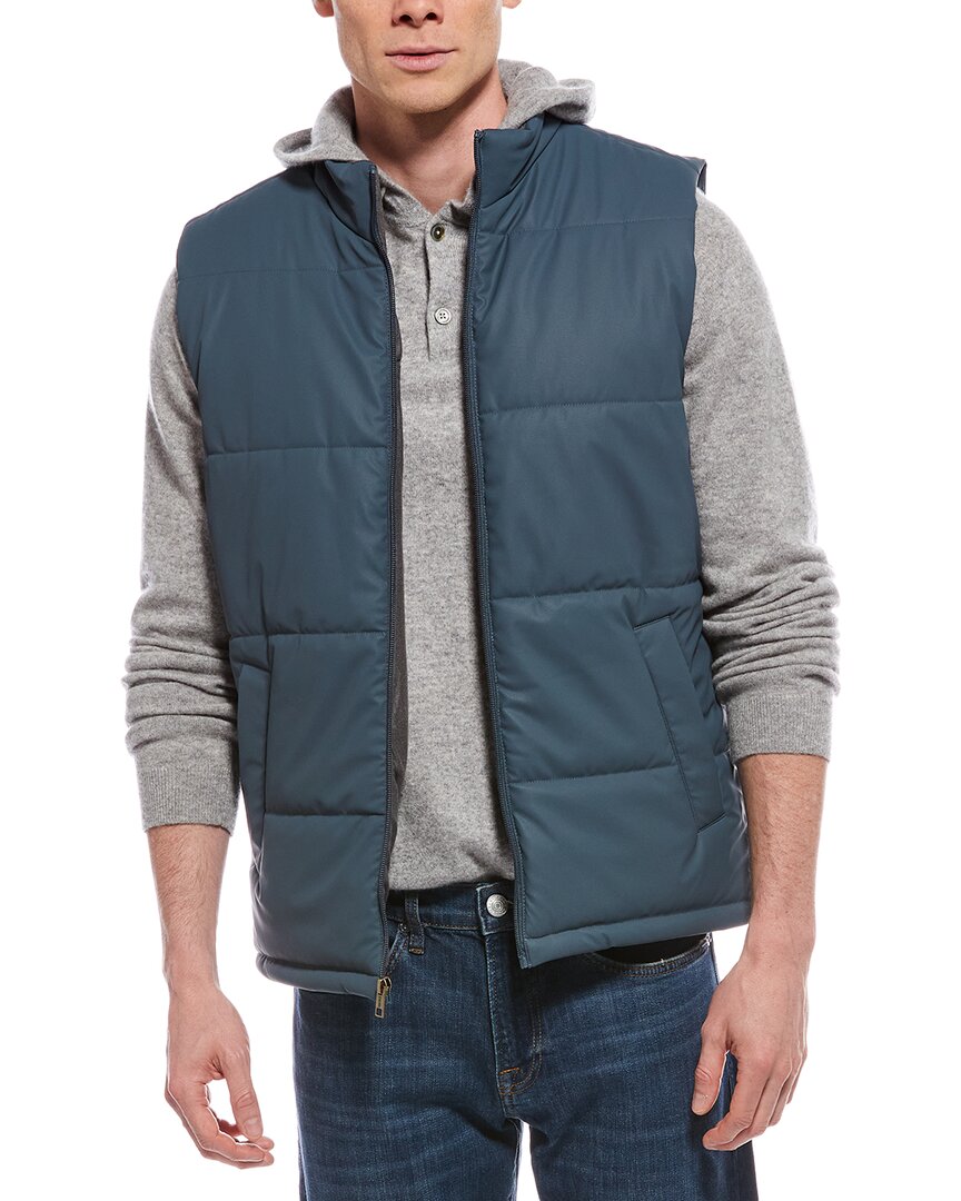 Weatherproof Vintage Matte Puffer Vest In Blue