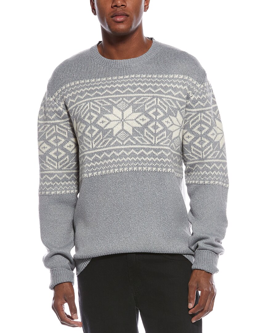 Weatherproof Vintage Soft Snowflake Crewneck Sweater In Gray