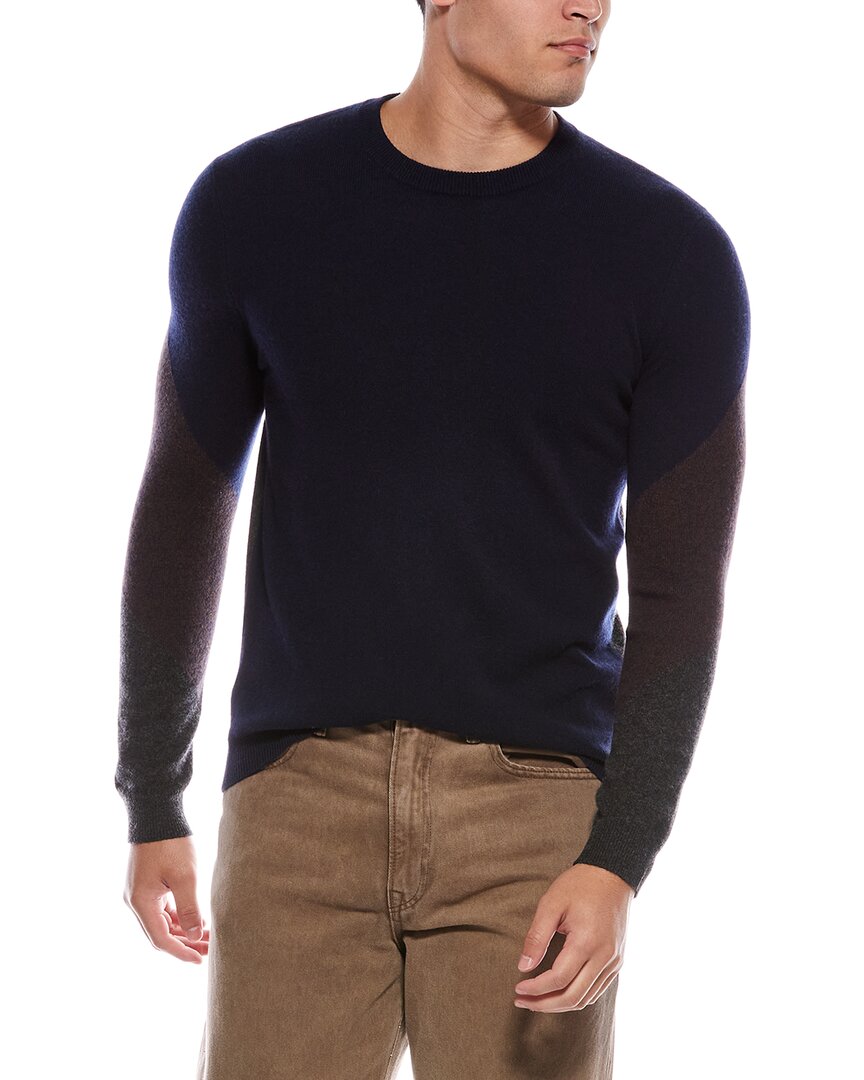 Autumn Cashmere Colorblock Cashmere Crewneck Sweater In Blue