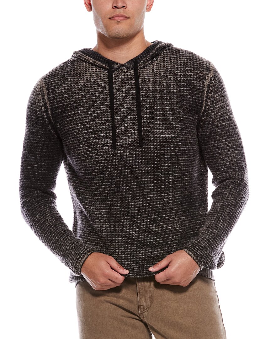 Autumn Cashmere Inked Wool & Cashmere-blend Hoodie In Black