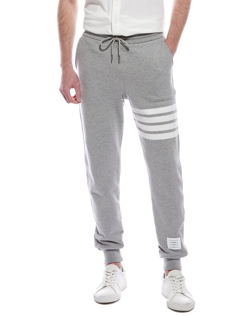 Thom Browne Men 4bar Stripe Print Jogging Pants In Gray
