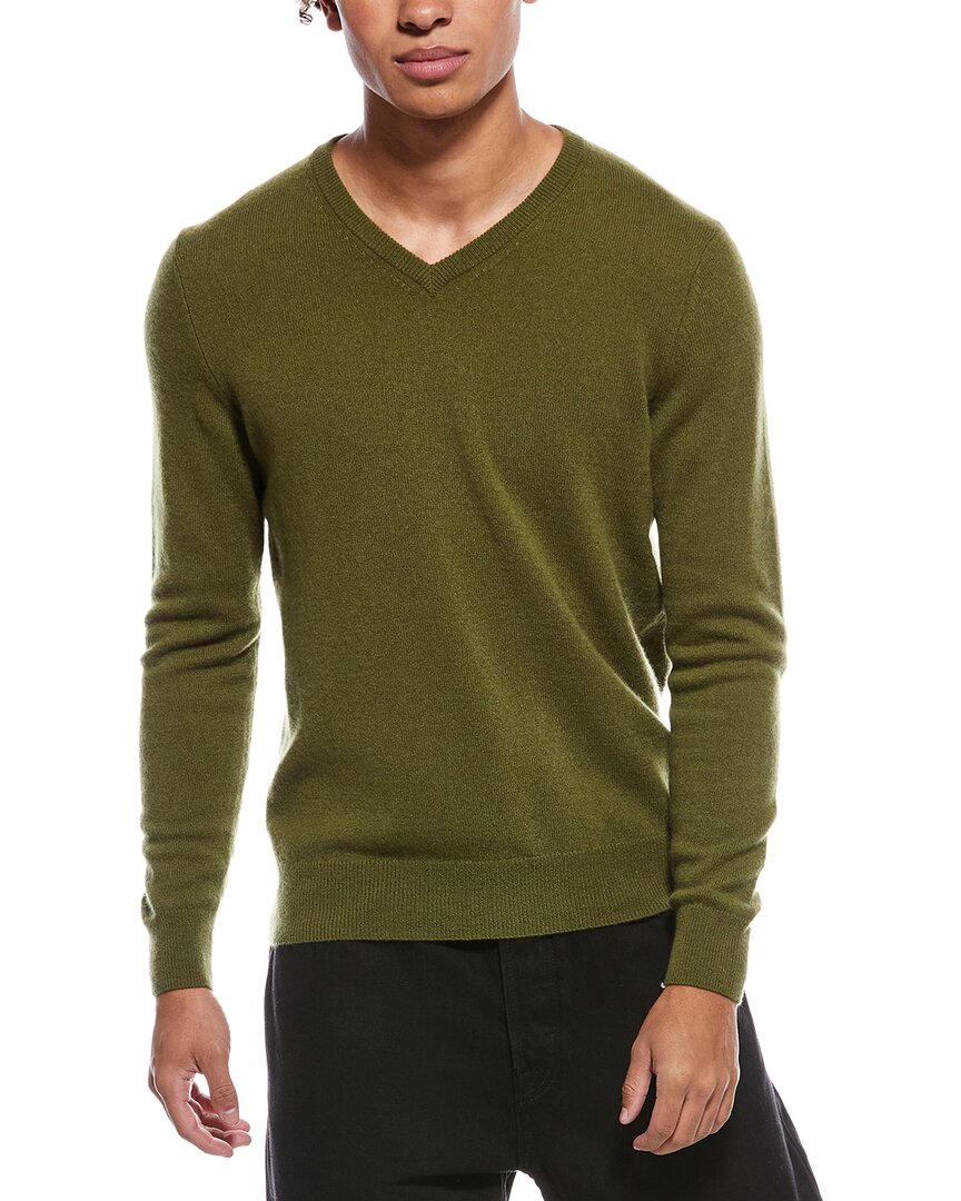 Phenix Cashmere V-neck Sweater In Green