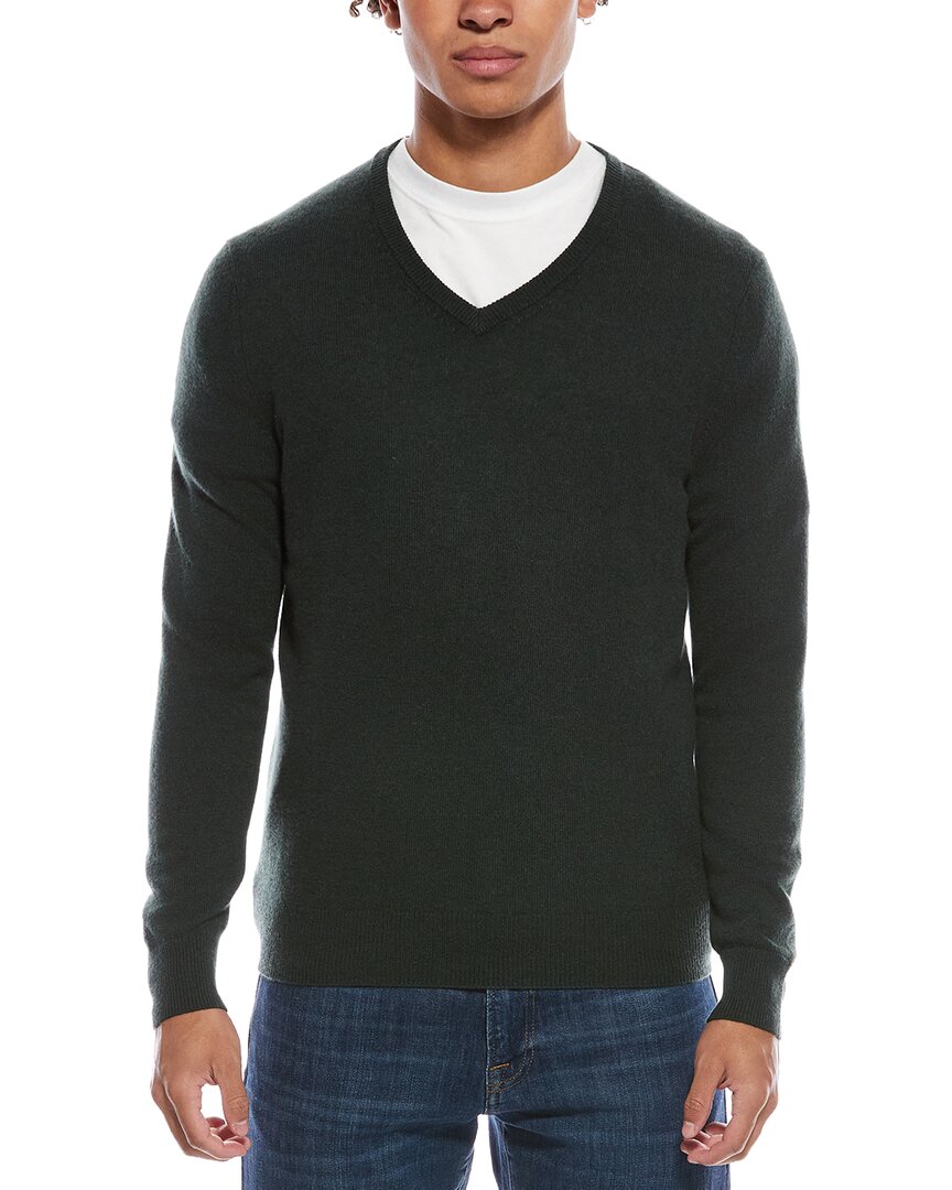 Phenix Cashmere V-neck Sweater In Green