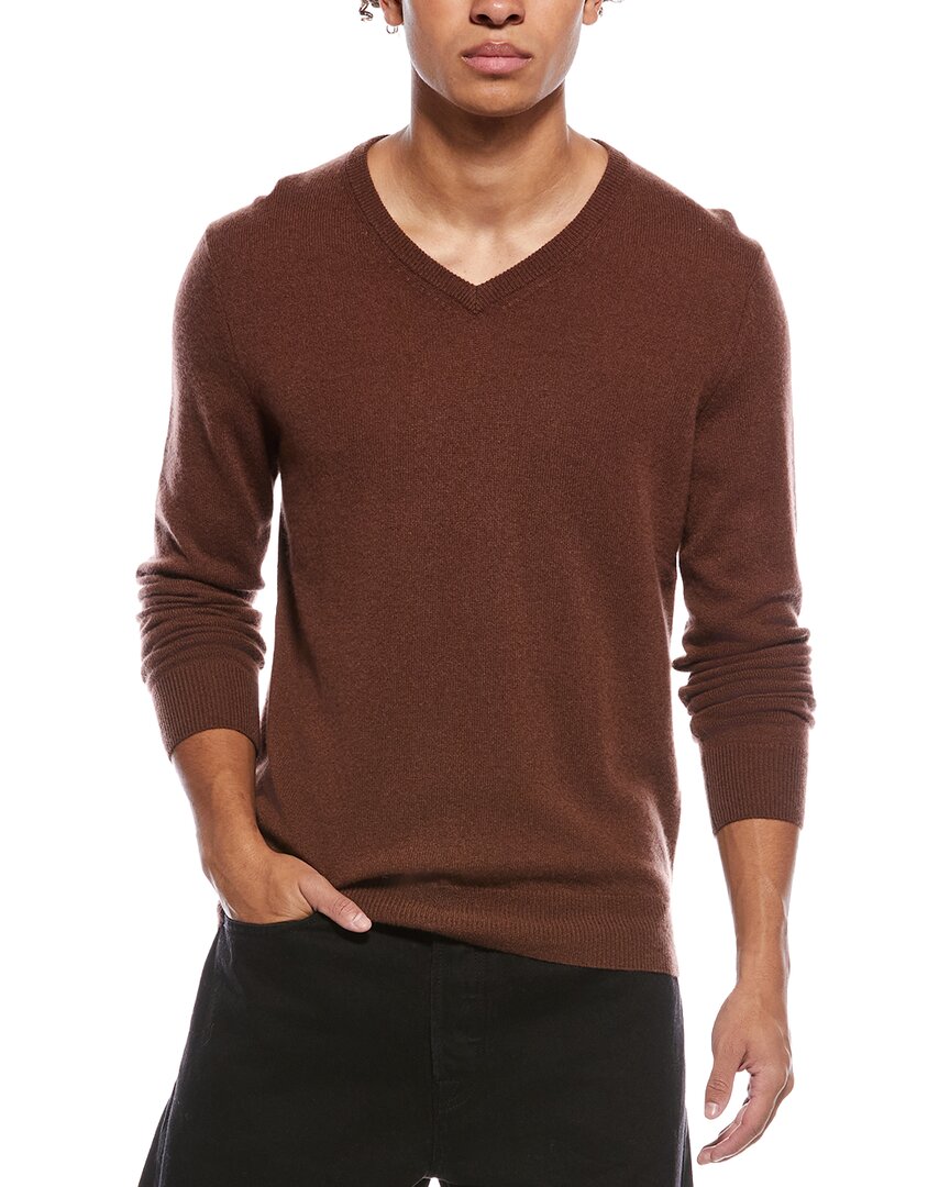 Phenix Cashmere V-neck Sweater In Brown