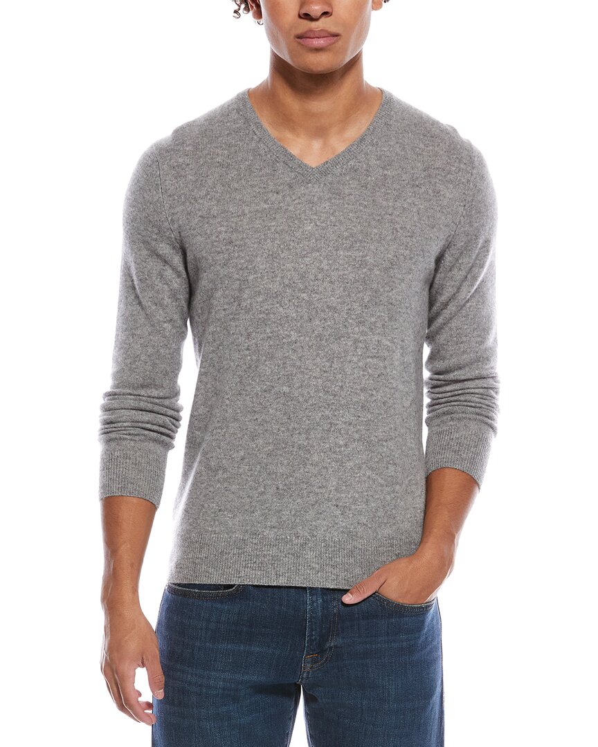 Phenix Cashmere V-neck Sweater In Gray