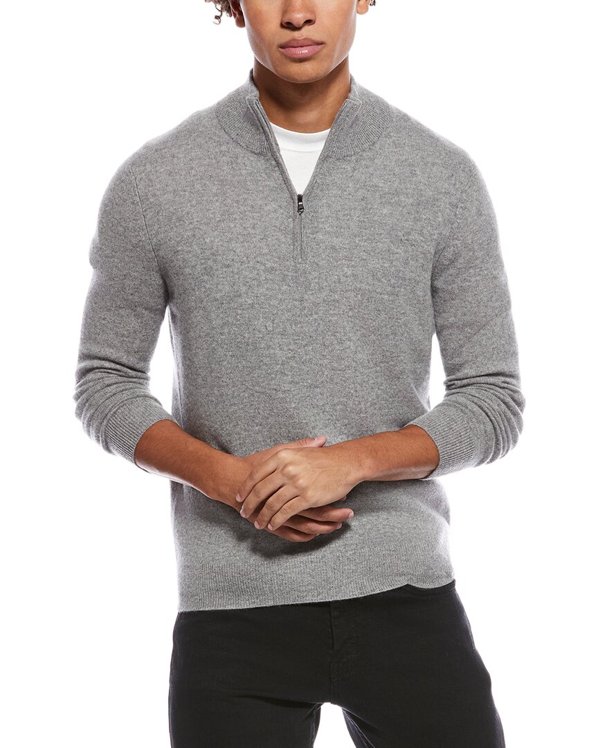 Phenix Cashmere 1/4-zip Mock Sweater In Red