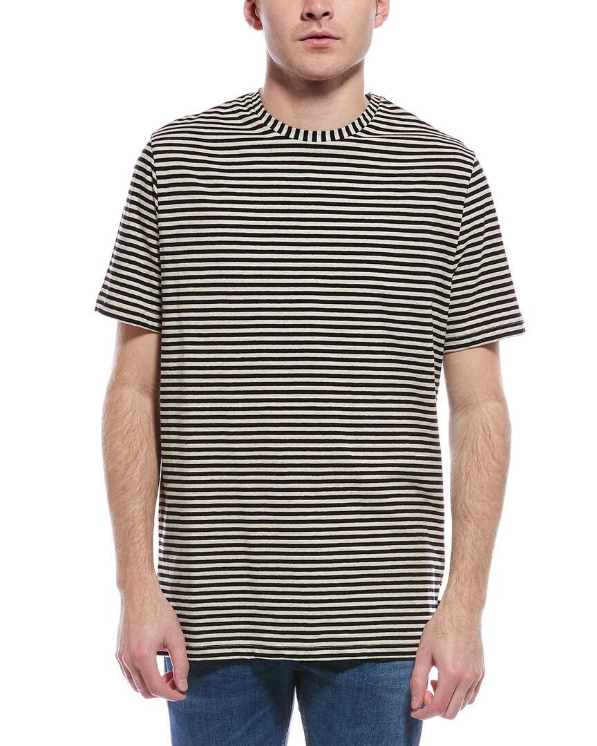 Ps By Paul Smith White And Black Stripes Cotton T-shirt In White