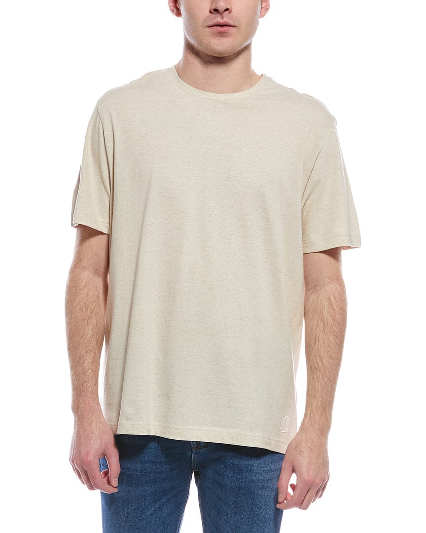 Ps By Paul Smith Regular Fit Linen-blend T-shirt In White