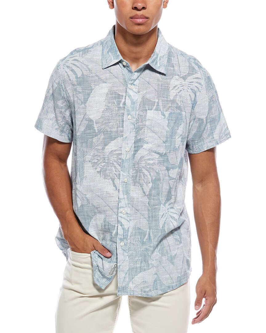 Grayers Madras Cottage Loom Printed Shirt In Blue