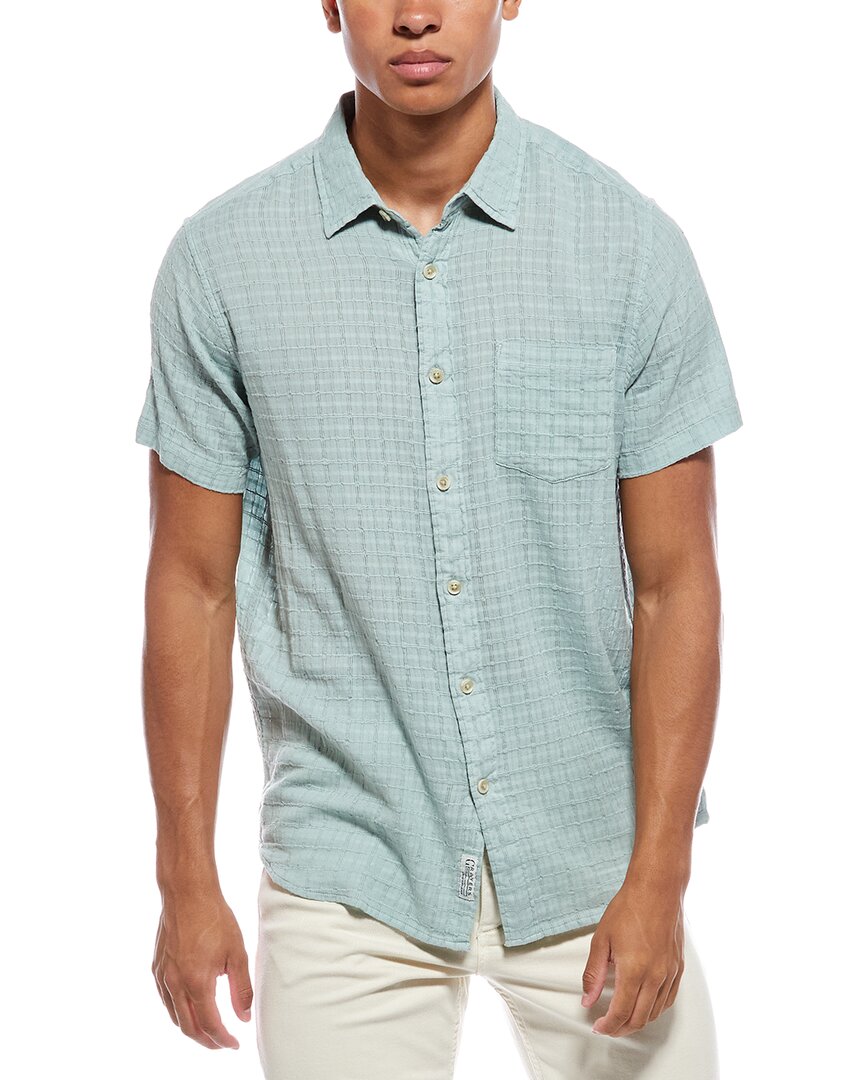 Grayers Bamboo Dobby Shirt In Blue