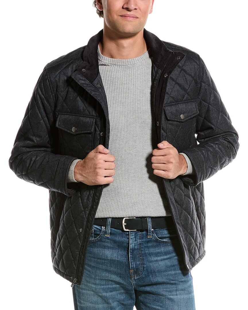 Cole Haan Signature Diamond Quilted Jacket In Blue