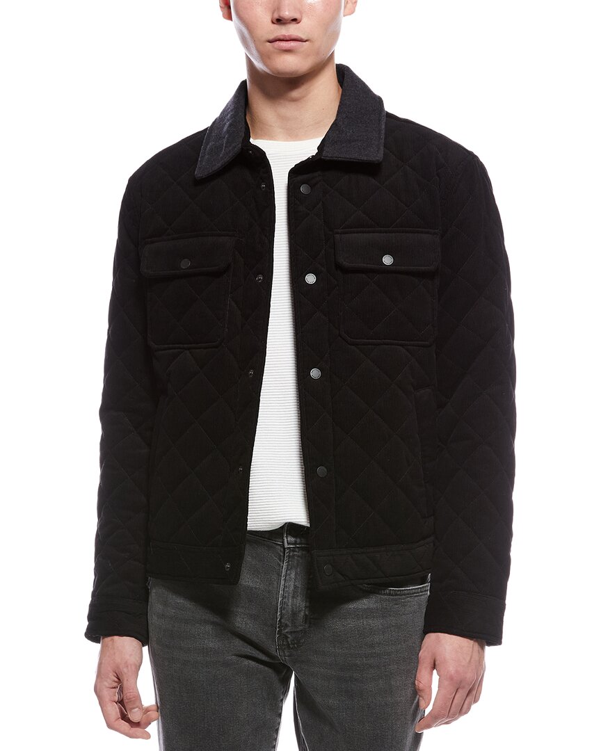 Cole Haan Diamond Quilted Bomber Jacket In Black