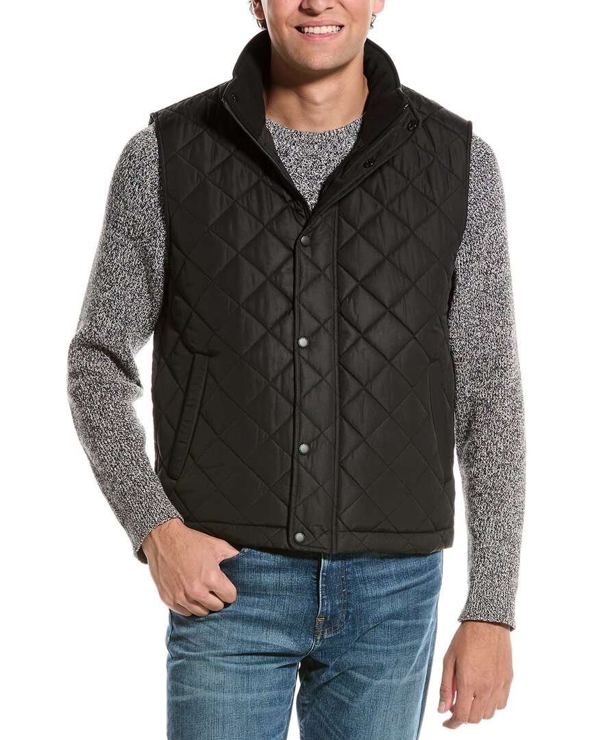 Cole Haan Diamond Quilted Vest In Black