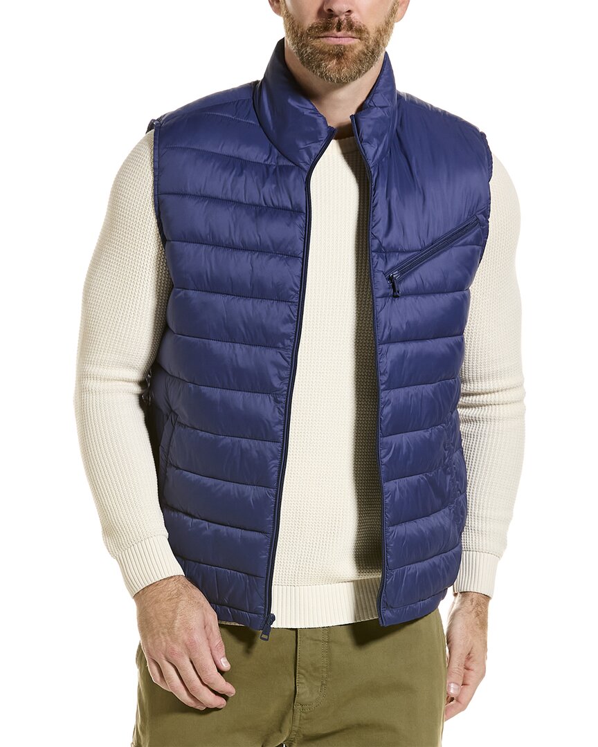 Cole Haan Signature Quilted Vest In Blue