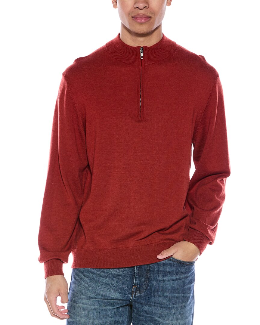 Alashan Cashmere-blend 1/4-zip Mock Neck Sweater In Red