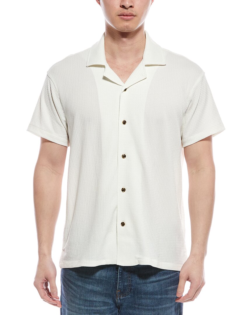 Elie Tahari Textured Cuban Shirt
