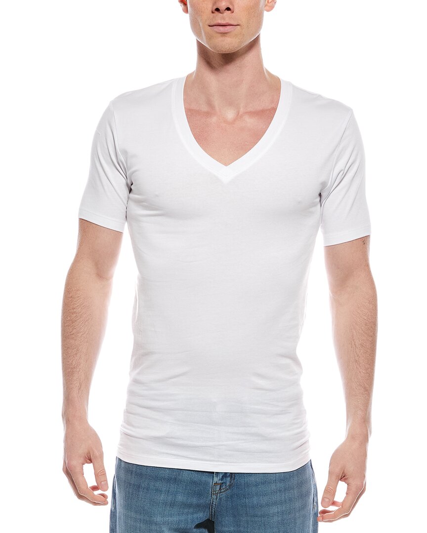 Tommy John Set Of 2 Stay-tucked V-neck Undershirt In White
